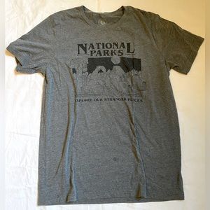 Gray stranger things national parks tshirt